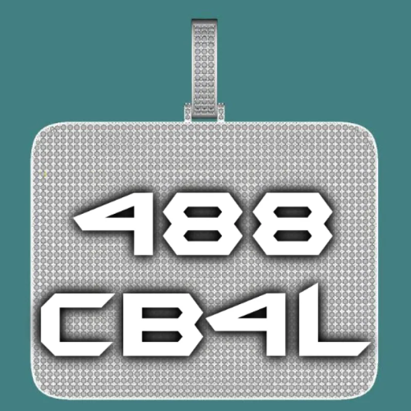 CUSTOM LETTER NECKLACE 3D BIG SQUARE sold by The GUU Shop