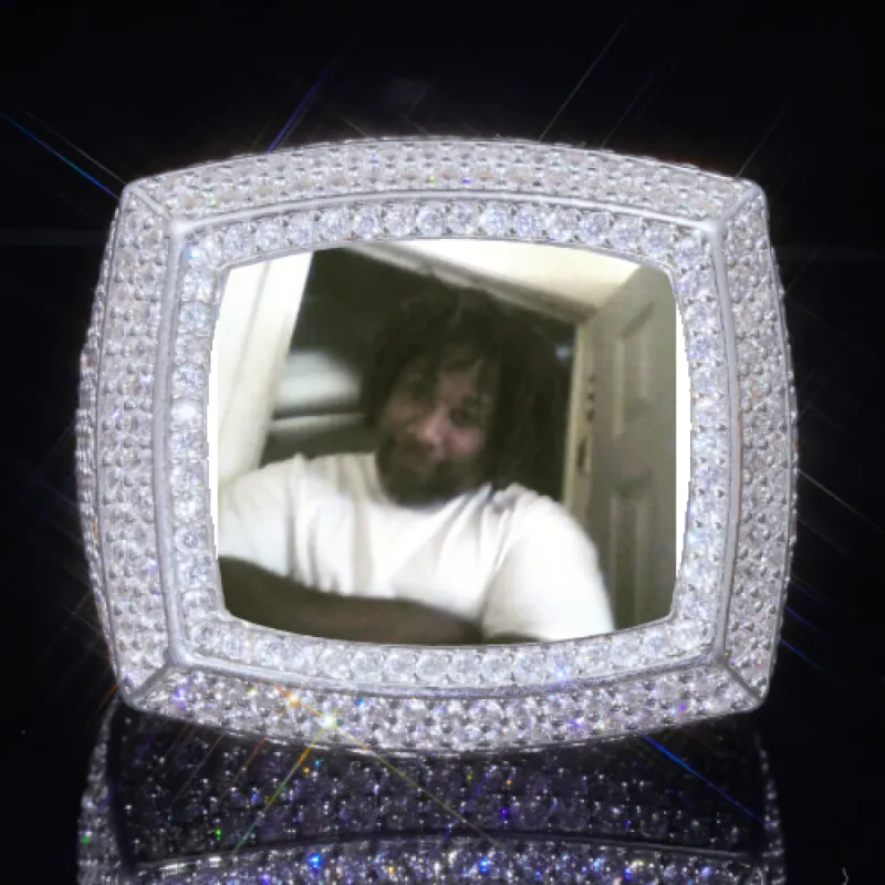 3D CUSTOM PICTURE ICED RING sold by The GUU Shop