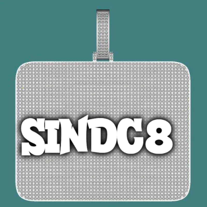 CUSTOM LETTER NECKLACE 3D BIG SQUARE sold by The GUU Shop