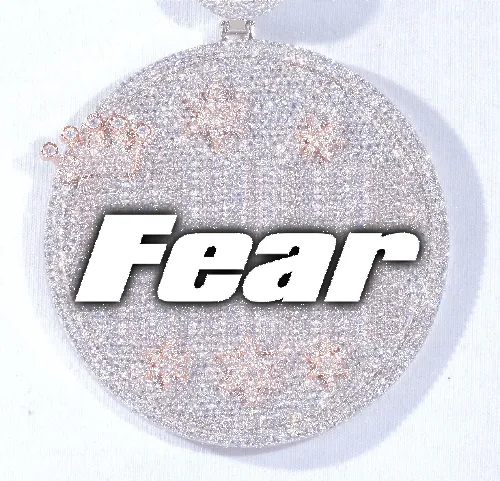 CUSTOM LETTER NECKLACE 3D BIG CROWN DISC sold by The GUU Shop