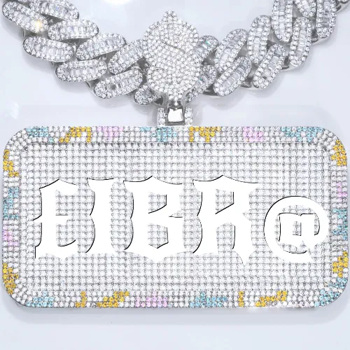 CUSTOM LETTER NECKLACE 3D COLORFUL SQUARE sold by The GUU Shop