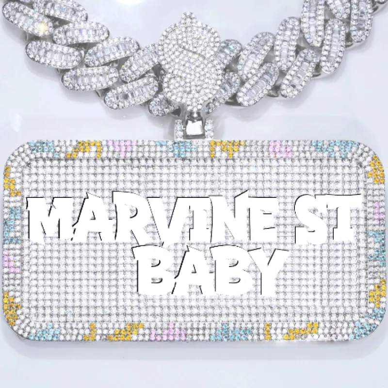 CUSTOM LETTER NECKLACE 3D COLORFUL SQUARE sold by The GUU Shop