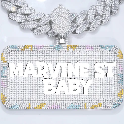 CUSTOM LETTER NECKLACE 3D COLORFUL SQUARE sold by The GUU Shop