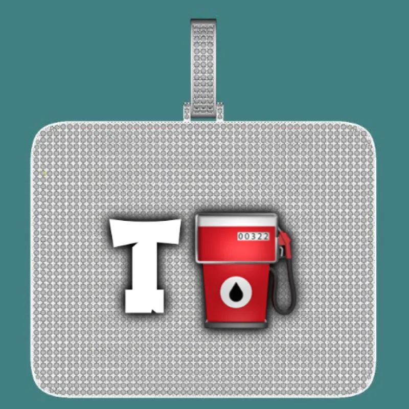 CUSTOM LETTER NECKLACE 3D BIG SQUARE sold by The GUU Shop