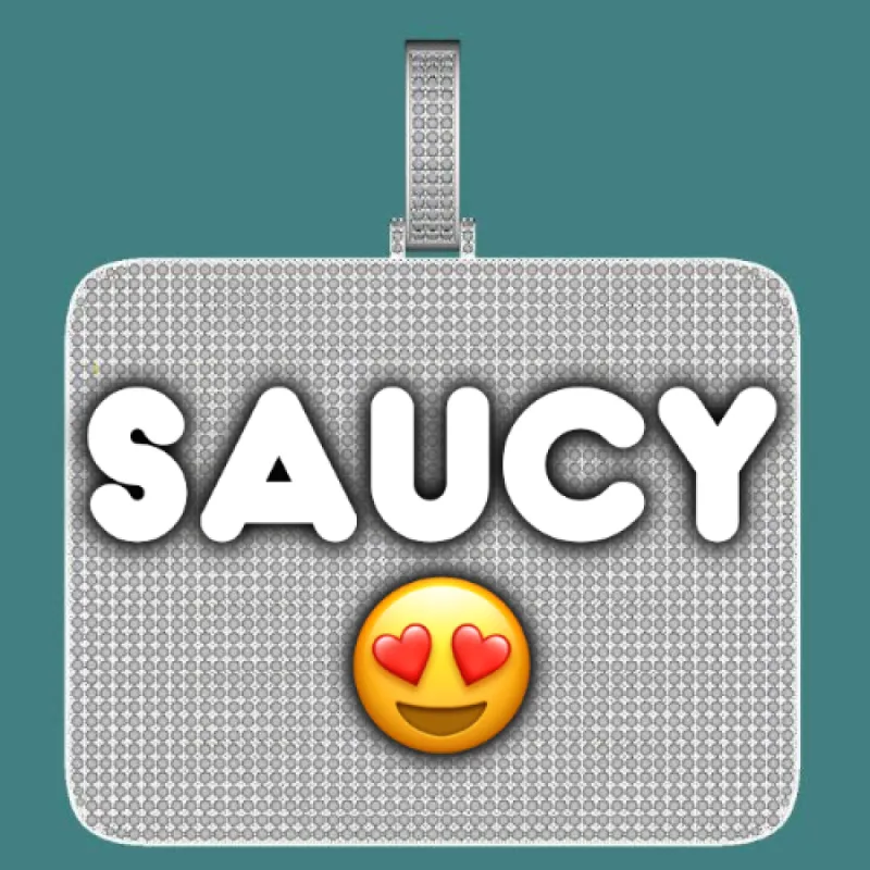 CUSTOM LETTER NECKLACE 3D BIG SQUARE sold by The GUU Shop