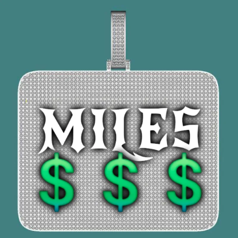 CUSTOM LETTER NECKLACE 3D BIG SQUARE sold by The GUU Shop