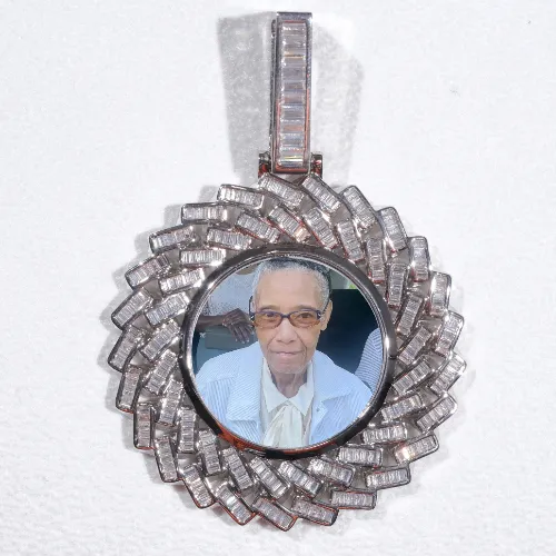 Large 3D Baguette Custom Picture Pendant sold by The GUU Shop