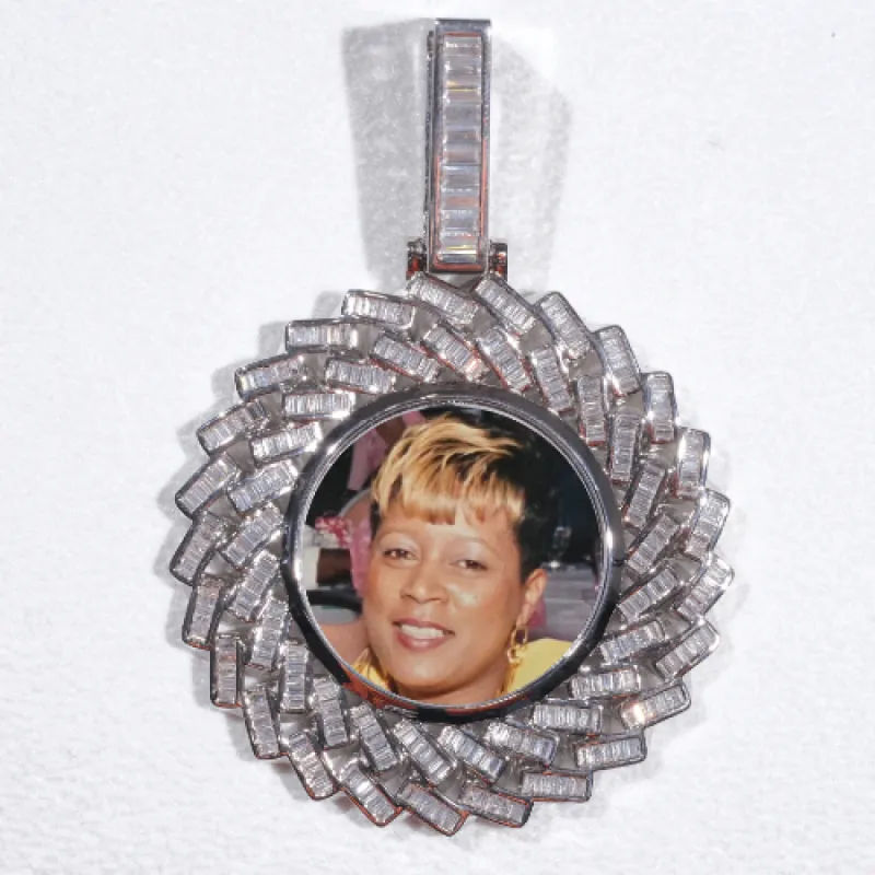 Large 3D Baguette Custom Picture Pendant sold by The GUU Shop