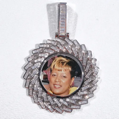 Large 3D Baguette Custom Picture Pendant sold by The GUU Shop