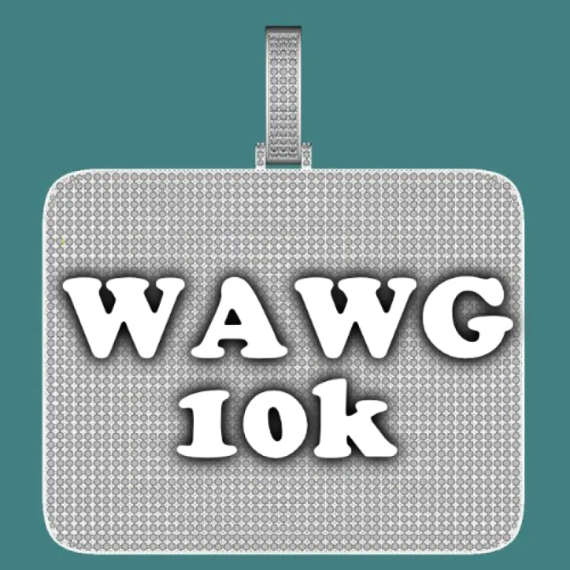 CUSTOM LETTER NECKLACE 3D BIG SQUARE sold by The GUU Shop