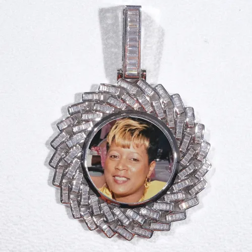 Large 3D Baguette Custom Picture Pendant sold by The GUU Shop