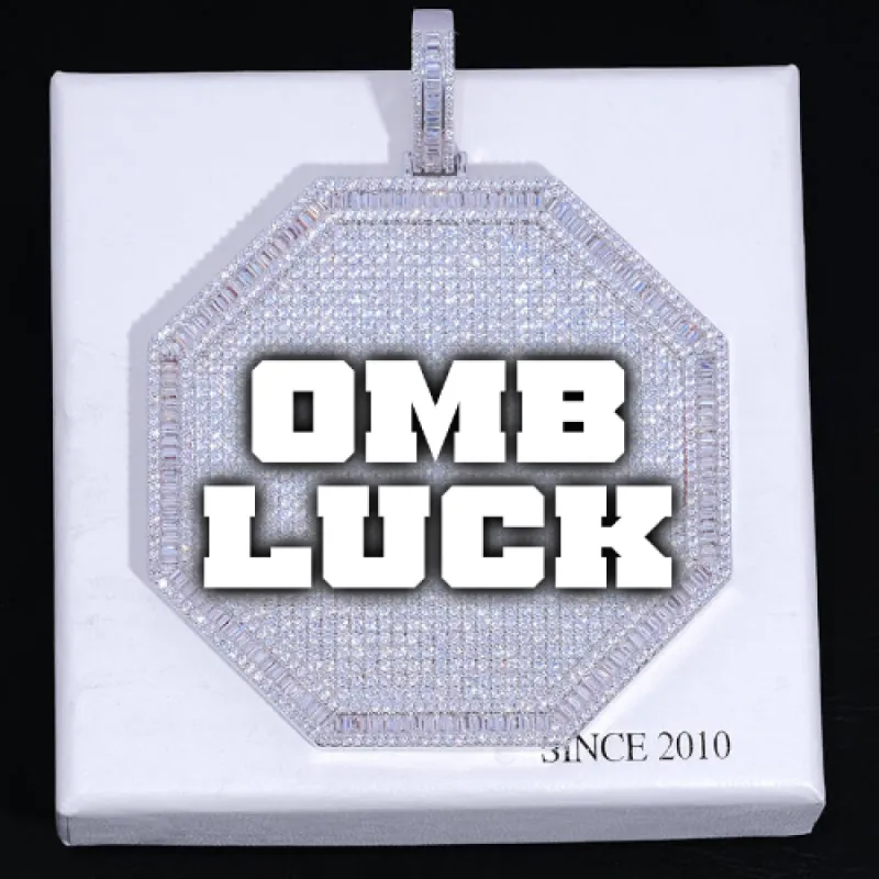 CUSTOM LETTER NECKLACE 3D BIG OCTAGON sold by The GUU Shop