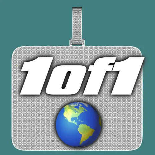 CUSTOM LETTER NECKLACE 3D BIG SQUARE sold by The GUU Shop