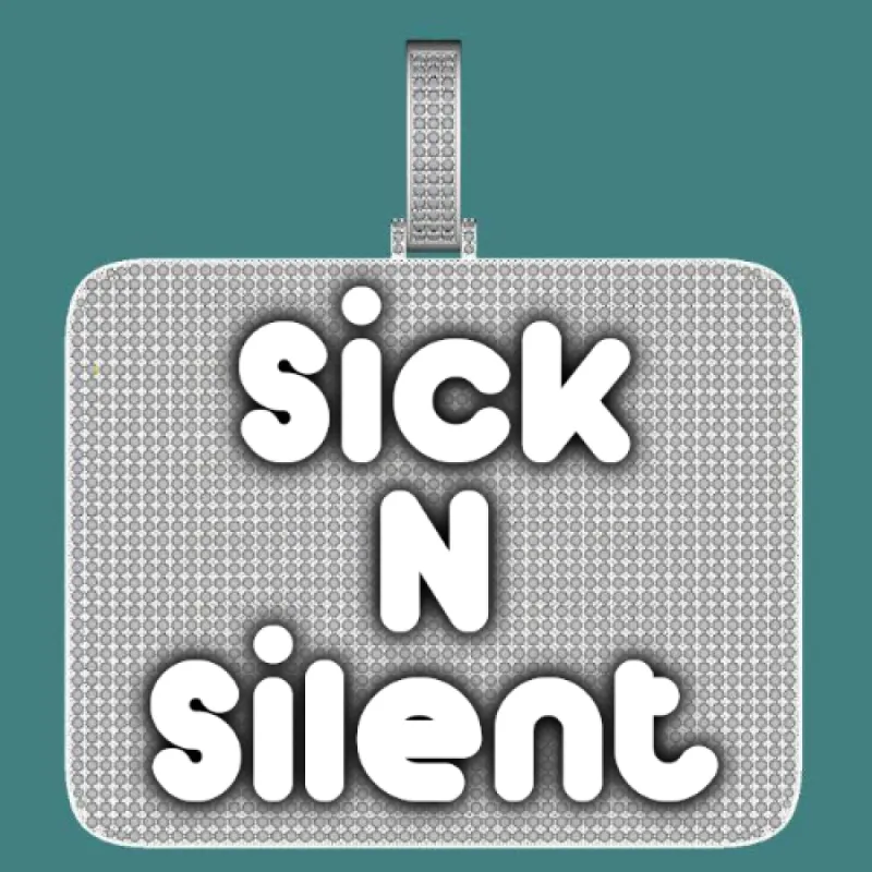 CUSTOM LETTER NECKLACE 3D BIG SQUARE sold by The GUU Shop