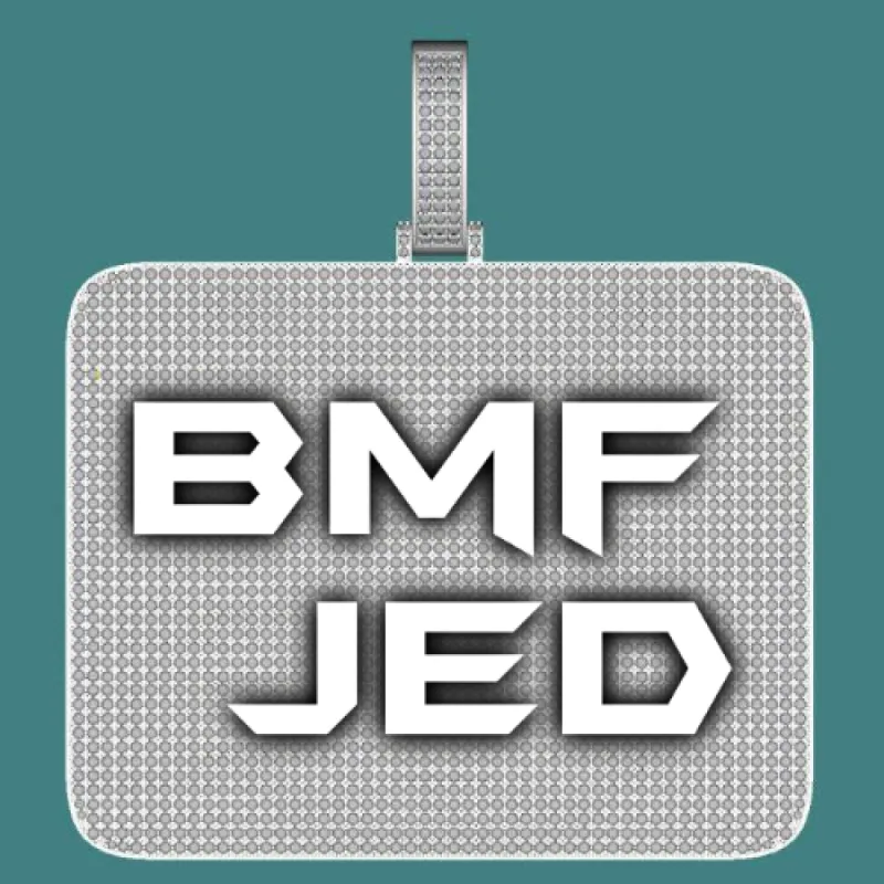 CUSTOM LETTER NECKLACE 3D BIG SQUARE sold by The GUU Shop