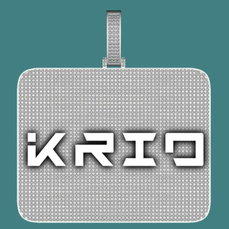 CUSTOM LETTER NECKLACE 3D BIG SQUARE sold by The GUU Shop