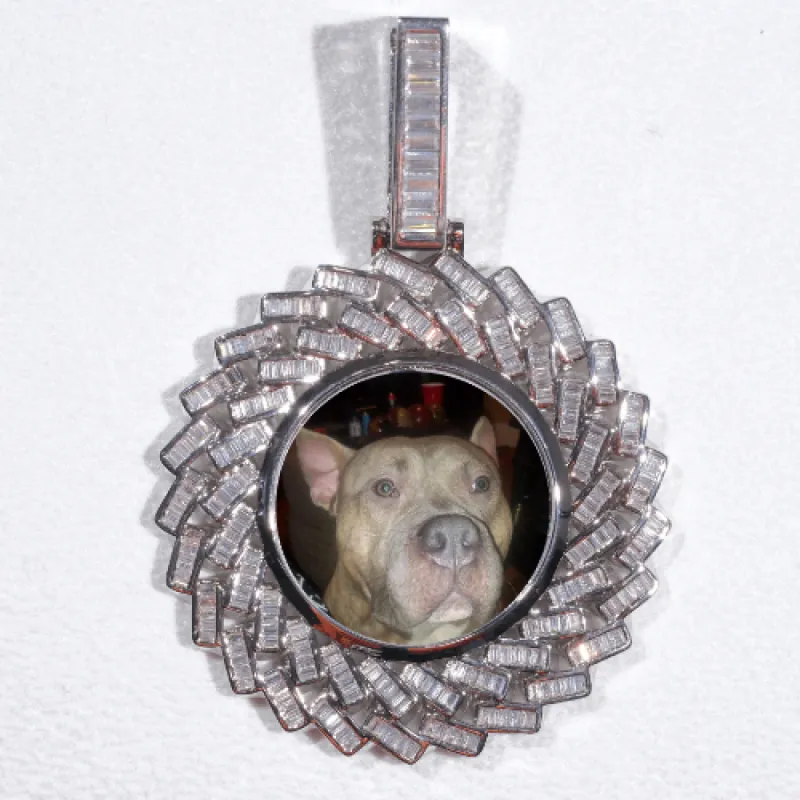 Large 3D Baguette Custom Picture Pendant sold by The GUU Shop