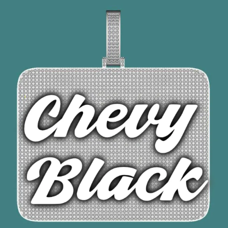 CUSTOM LETTER NECKLACE 3D BIG SQUARE sold by The GUU Shop