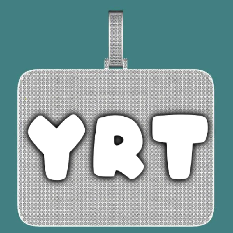 CUSTOM LETTER NECKLACE 3D BIG SQUARE sold by The GUU Shop