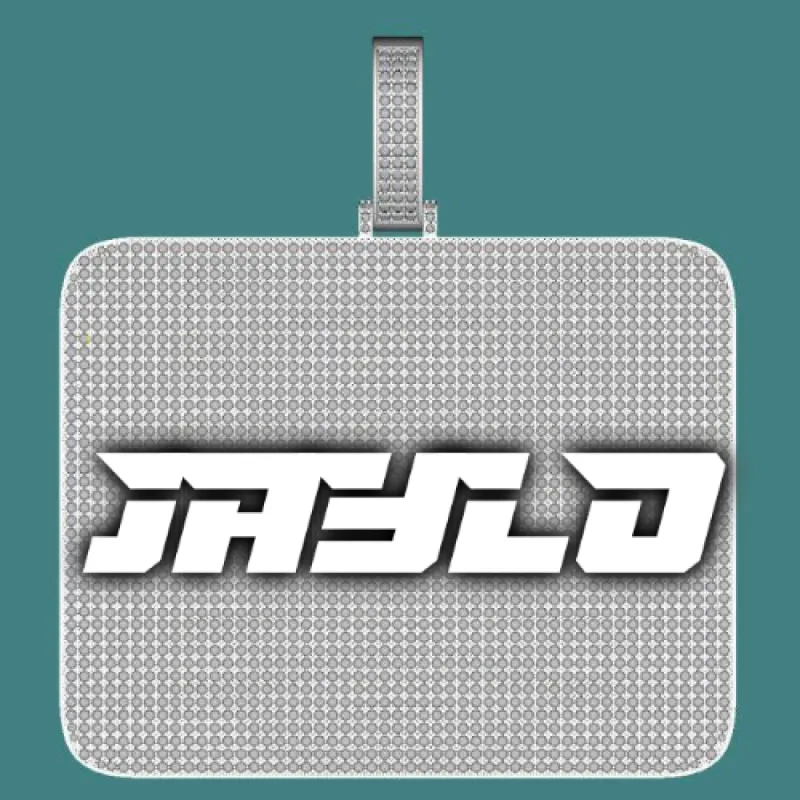 CUSTOM LETTER NECKLACE 3D BIG SQUARE sold by The GUU Shop