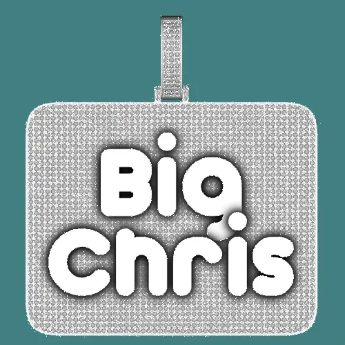 CUSTOM LETTER NECKLACE 3D BIG SQUARE sold by The GUU Shop