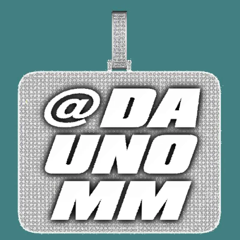 CUSTOM LETTER NECKLACE 3D BIG SQUARE sold by The GUU Shop