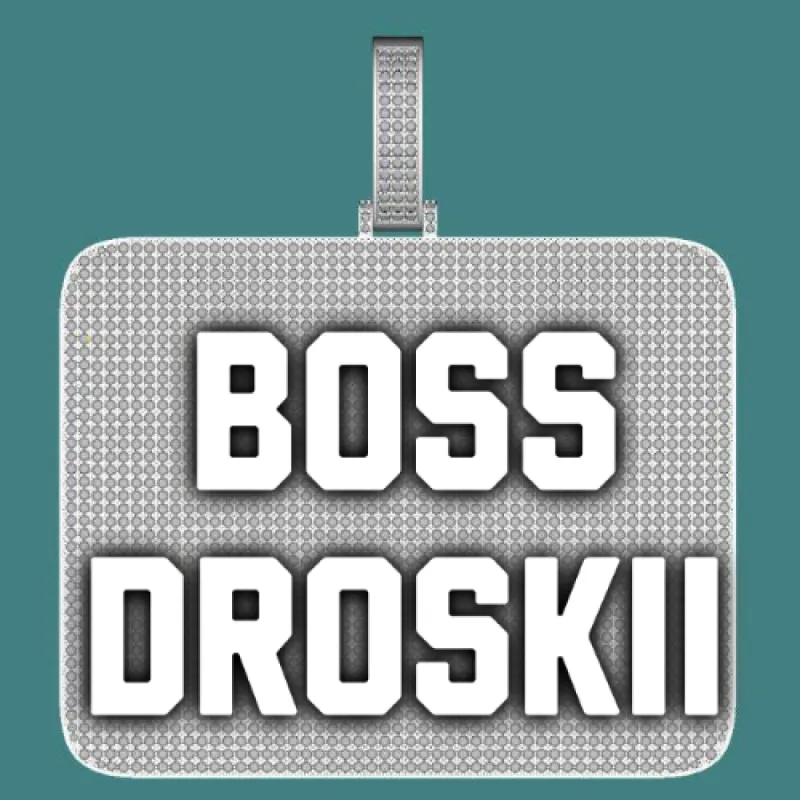 CUSTOM LETTER NECKLACE 3D BIG SQUARE sold by The GUU Shop