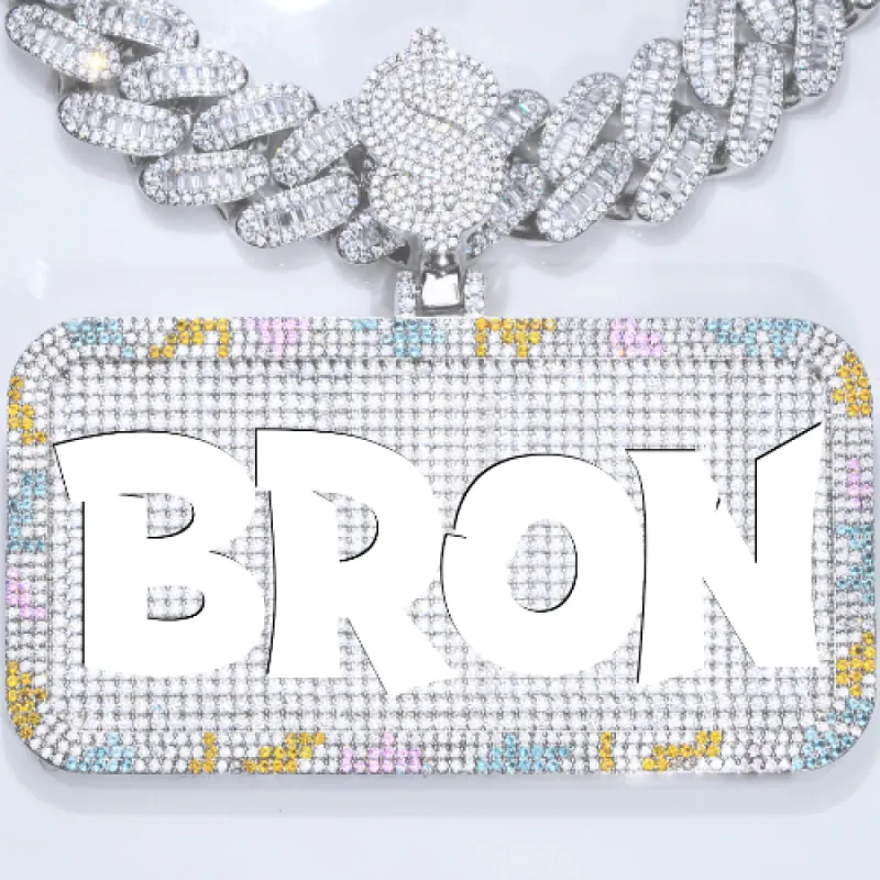 CUSTOM LETTER NECKLACE 3D COLORFUL SQUARE made by The GUU Shop