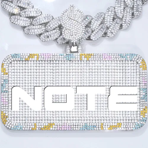 CUSTOM LETTER NECKLACE 3D COLORFUL SQUARE sold by The GUU Shop