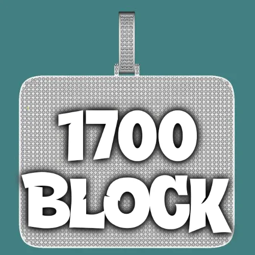 CUSTOM LETTER NECKLACE 3D BIG SQUARE sold by The GUU Shop