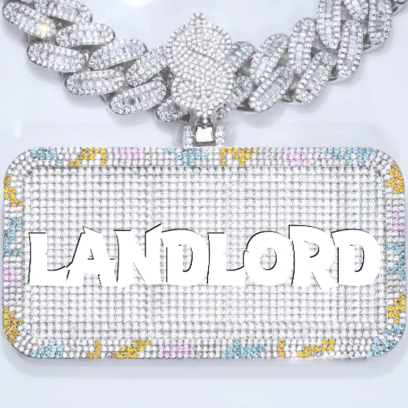 CUSTOM LETTER NECKLACE 3D COLORFUL SQUARE sold by The GUU Shop