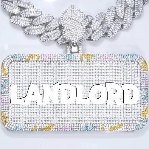 CUSTOM LETTER NECKLACE 3D COLORFUL SQUARE sold by The GUU Shop