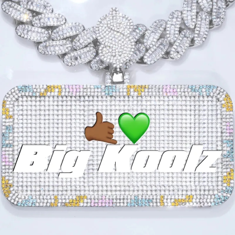 CUSTOM LETTER NECKLACE 3D COLORFUL SQUARE sold by The GUU Shop