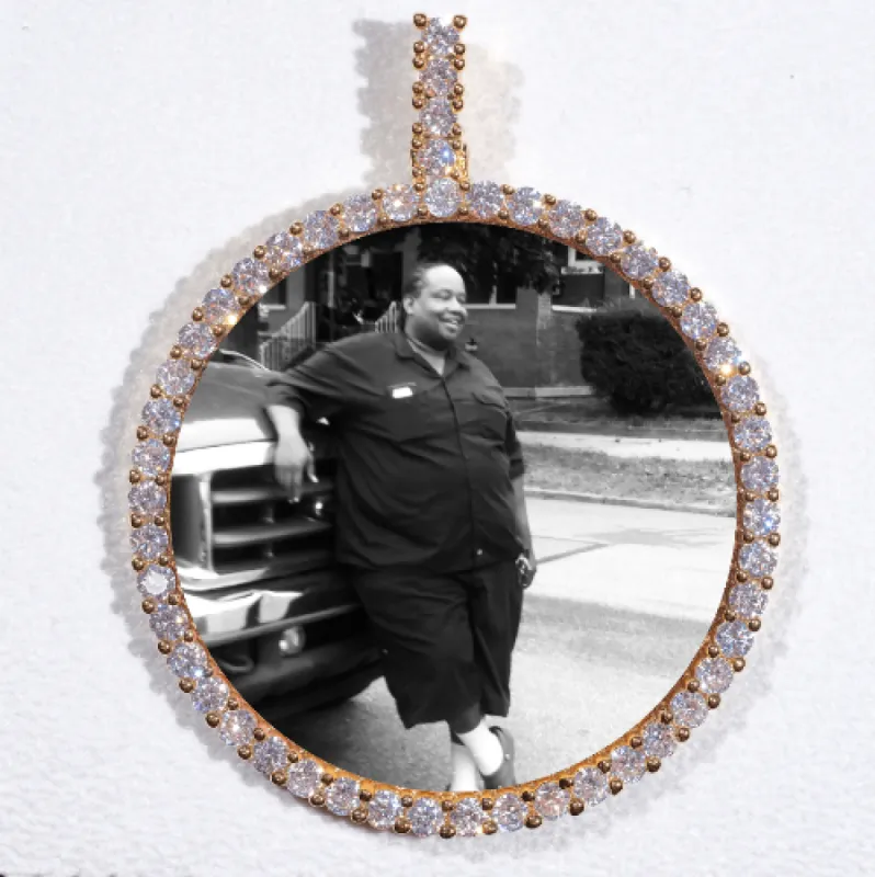 LARGE 3D CIRCLE CUSTOM PICTURE PENDANT sold by The GUU Shop