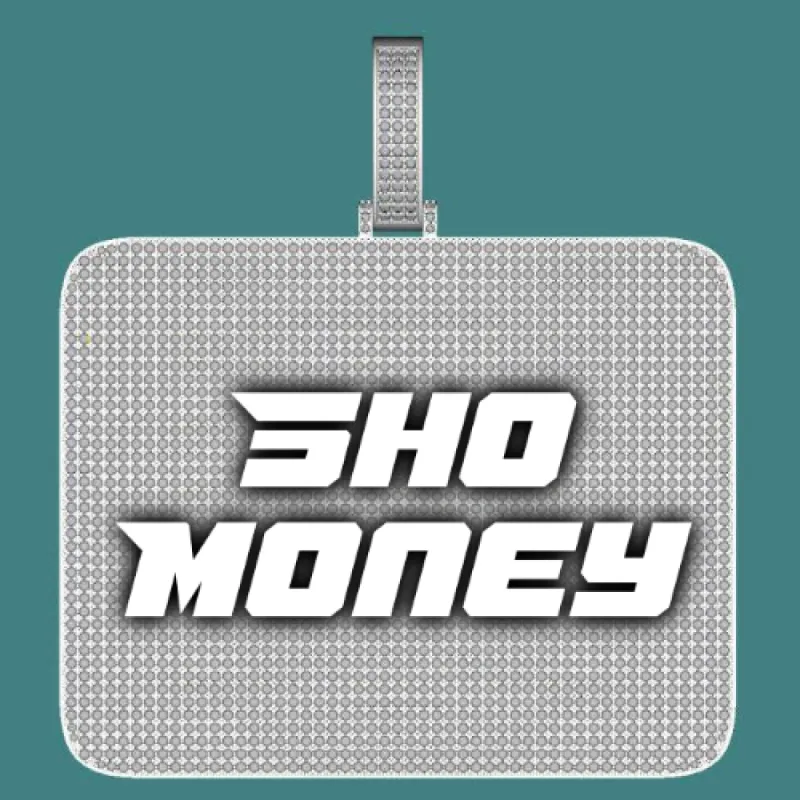 CUSTOM LETTER NECKLACE 3D BIG SQUARE sold by The GUU Shop