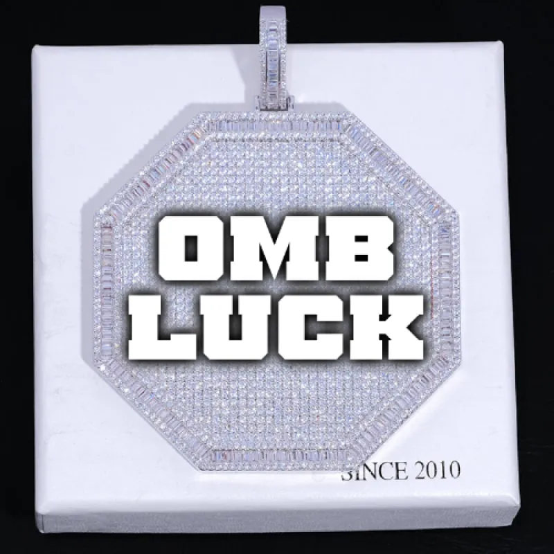 CUSTOM LETTER NECKLACE 3D BIG OCTAGON sold by The GUU Shop