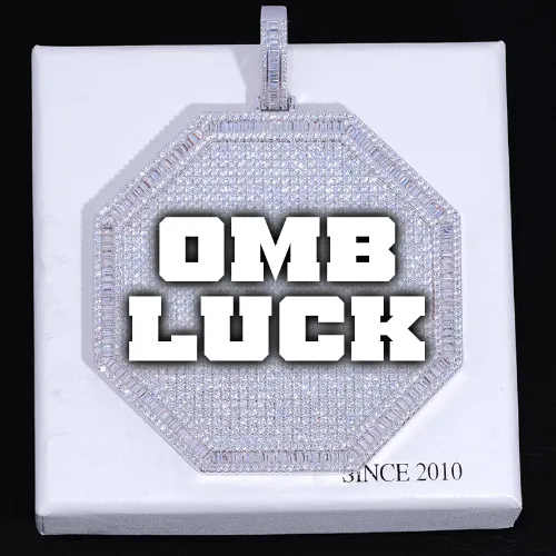 CUSTOM LETTER NECKLACE 3D BIG OCTAGON sold by The GUU Shop