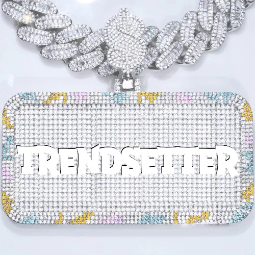 CUSTOM LETTER NECKLACE 3D COLORFUL SQUARE sold by The GUU Shop