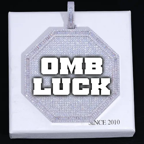 CUSTOM LETTER NECKLACE 3D BIG OCTAGON sold by The GUU Shop