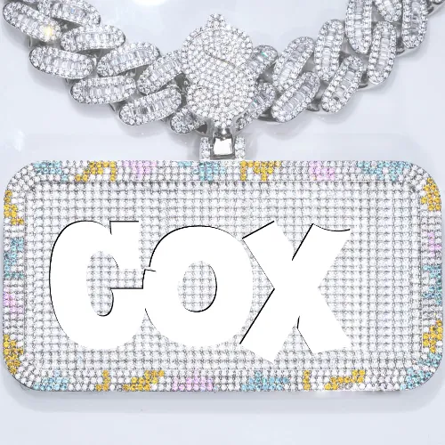 CUSTOM LETTER NECKLACE 3D COLORFUL SQUARE sold by The GUU Shop