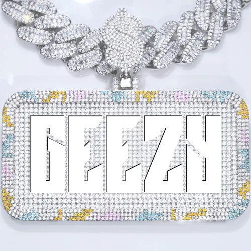 CUSTOM LETTER NECKLACE 3D COLORFUL SQUARE sold by The GUU Shop