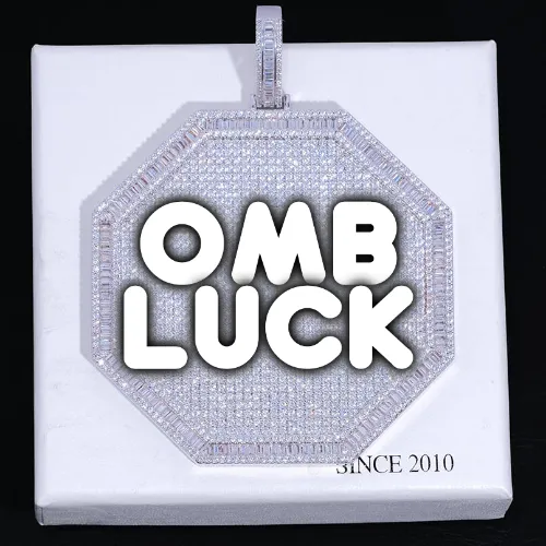 CUSTOM LETTER NECKLACE 3D BIG OCTAGON sold by The GUU Shop