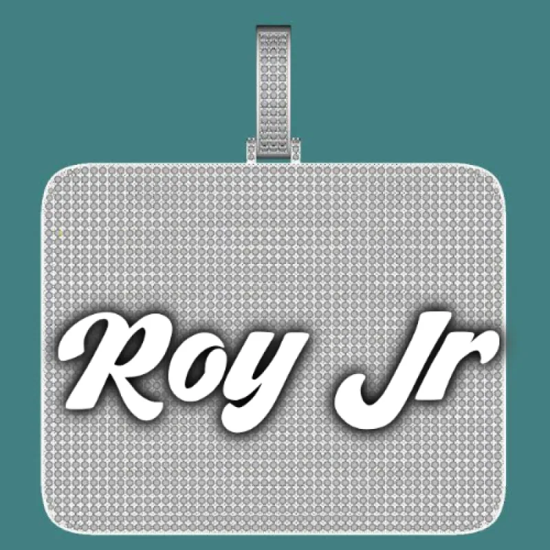 CUSTOM LETTER NECKLACE 3D BIG SQUARE sold by The GUU Shop