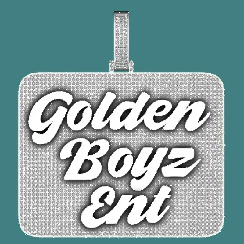 CUSTOM LETTER NECKLACE 3D BIG SQUARE sold by The GUU Shop