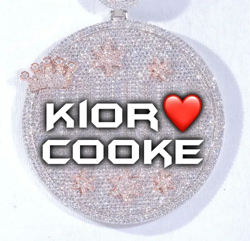 CUSTOM LETTER NECKLACE 3D BIG CROWN DISC sold by The GUU Shop