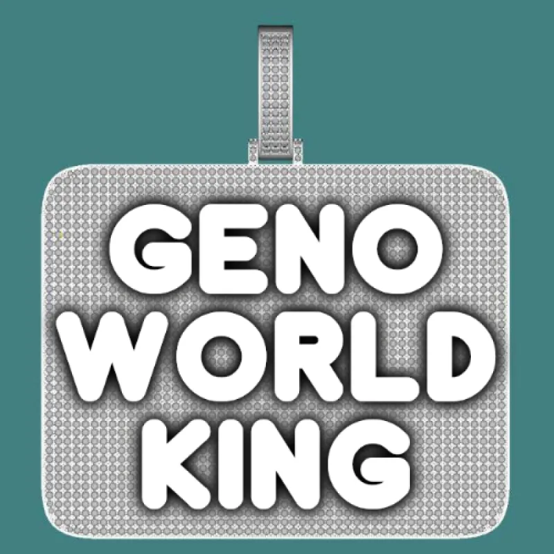 CUSTOM LETTER NECKLACE 3D BIG SQUARE sold by The GUU Shop