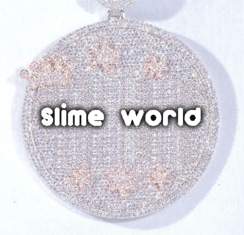 CUSTOM LETTER NECKLACE 3D BIG CROWN DISC sold by The GUU Shop