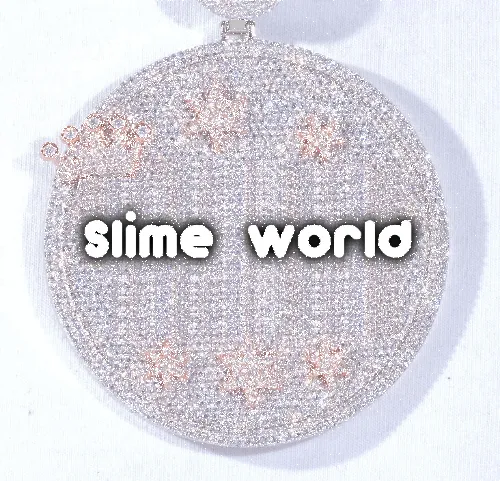 CUSTOM LETTER NECKLACE 3D BIG CROWN DISC sold by The GUU Shop