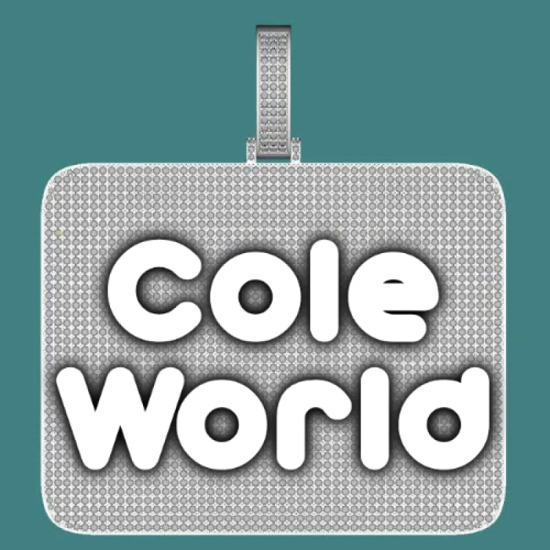 CUSTOM LETTER NECKLACE 3D BIG SQUARE sold by The GUU Shop