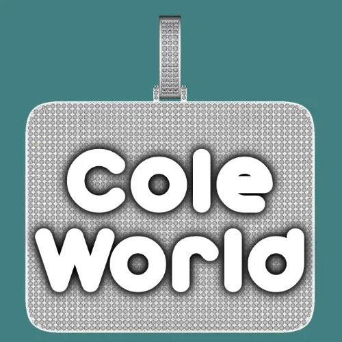 CUSTOM LETTER NECKLACE 3D BIG SQUARE sold by The GUU Shop